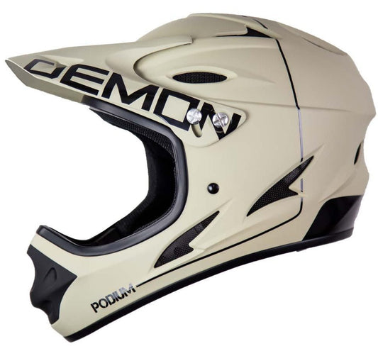 Demon Podium Full Face Bicycle Helmet- Tan/Black